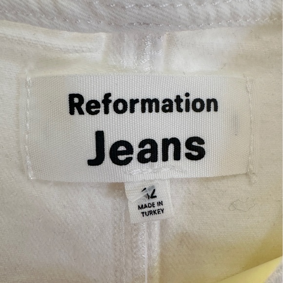 Reformation Cher white Denim Two Piece Set size 12 - Picture 3 of 8